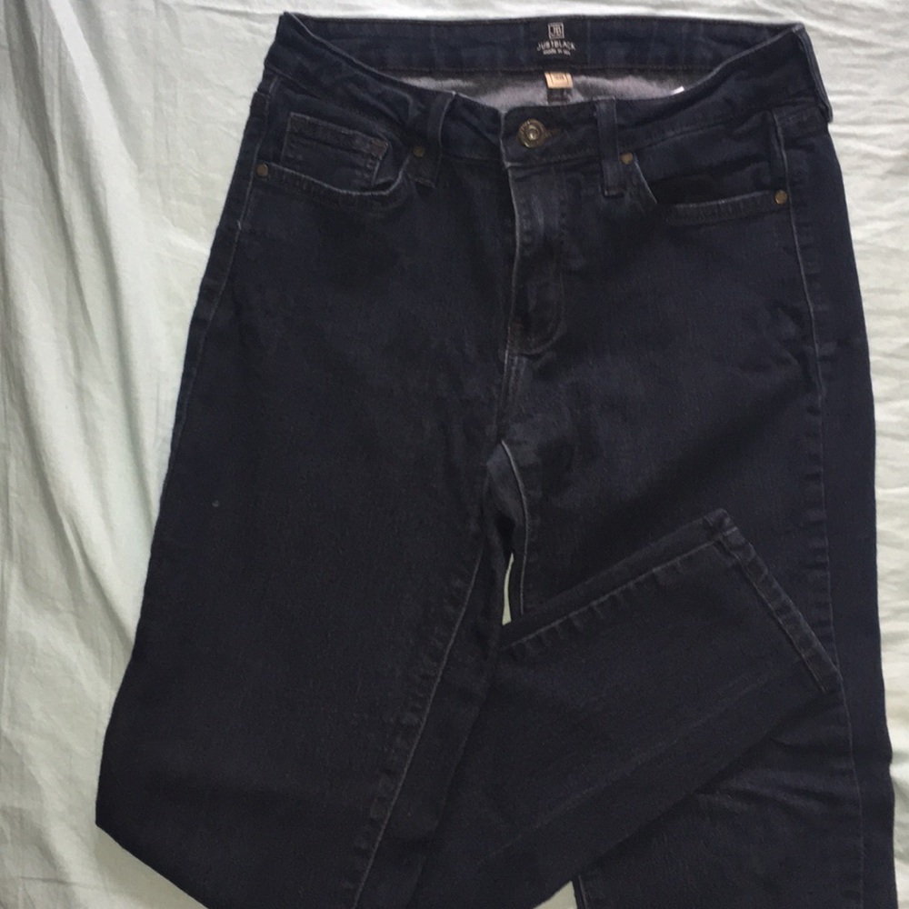 just black dark wash jeans